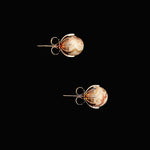 8mm crazy agate earrings(clip-on-option) - fasfas