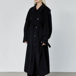 Lloyd oversized trench coat black - fasfas