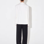 Lea pants with leather belt dark navy - fasfas