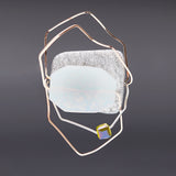 Glass opalite geometric brooch - fasfas