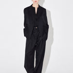Marion asymmetrical relaxed jacket dark navy - fasfas