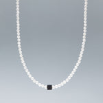 4mm texture white pearl necklace - fasfas