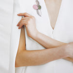 Chic leaf brooch pink - fasfas