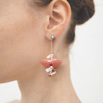 Pink funky you earrings - fasfas