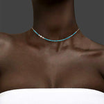 Invisible 2mm apatite necklace - fasfas