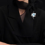 Dancing objet No.19 duo petit brooch silver - fasfas