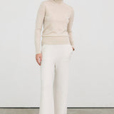 Super fine pullover lavender – italy merino wool 100% beige