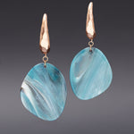 Cyan blue quasimodo earrings - fasfas