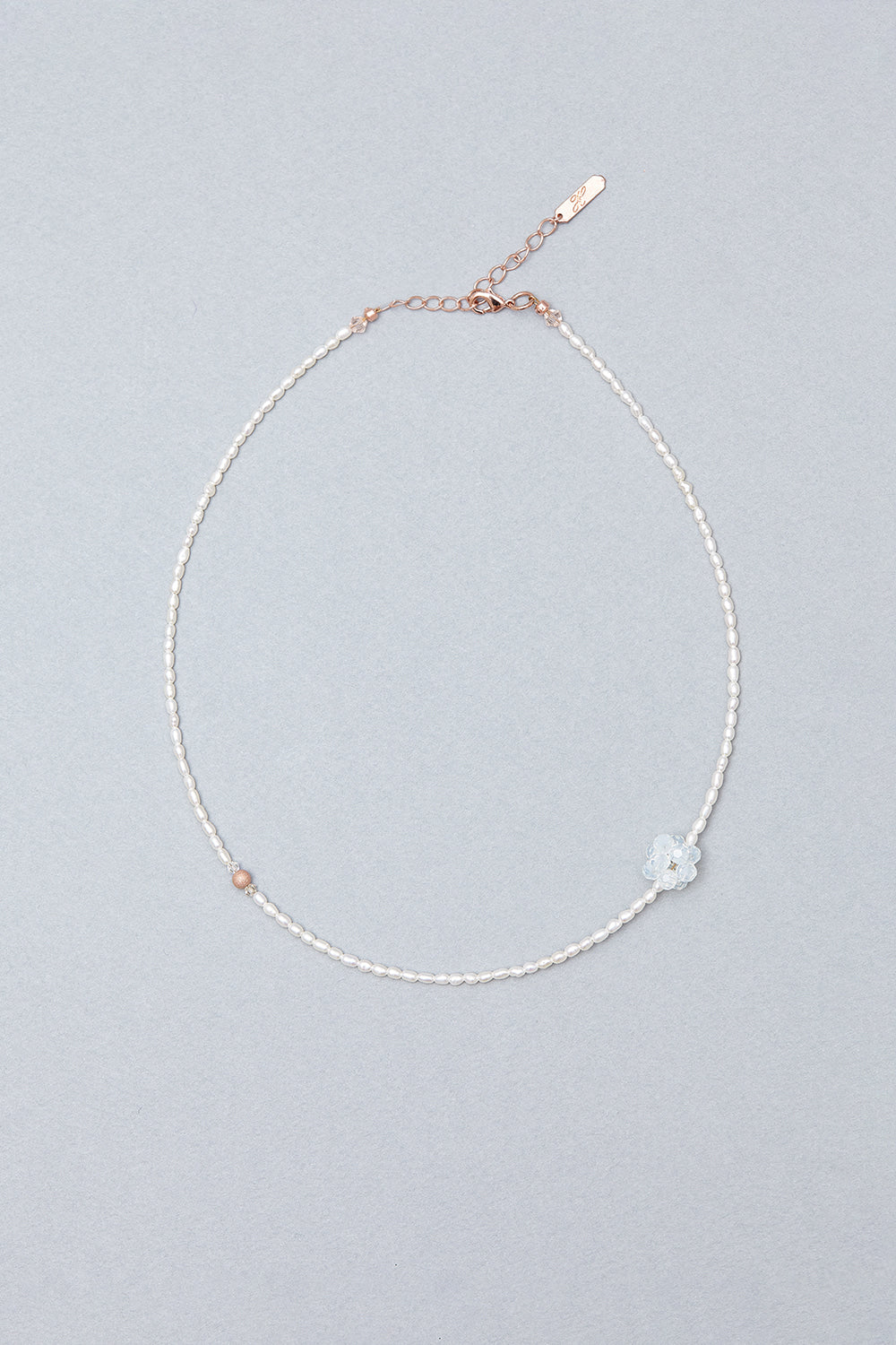 Petit freshwater pearl necklace (2.5mm twoedgy) - fasfas