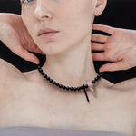 8mm matte onyx avant-garde necklace - fasfas