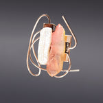 Dancing objet No.9 petit brooch peach - fasfas