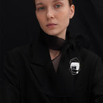 Onyx geometric brooch - fasfas