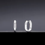 Simple hoop earrings medium silver - fasfas