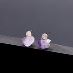 Amethyst savanna earrings(clip-on earrings) - fasfas