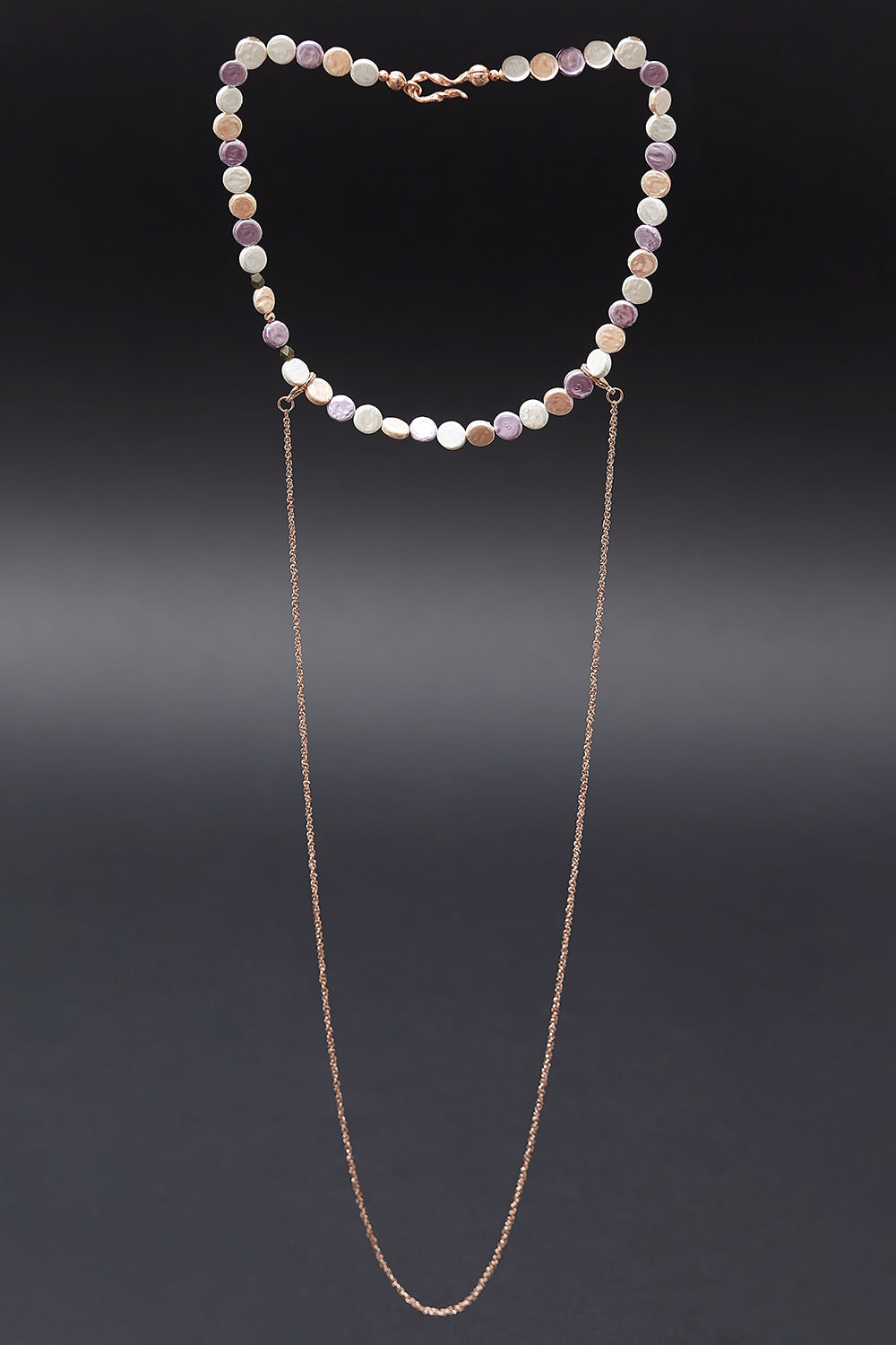 Two-way shell pearl necklace - fasfas