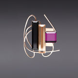 Dancing objet No.9 petit brooch apricot - fasfas