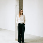 Boucle cardigan ivory – italy cashmere 90% - fasfas