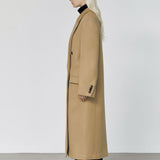Noman double breasted cashmere coat camel - fasfas