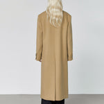Noman double breasted cashmere coat camel - fasfas