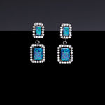 Radiant opal earrigns noir(clip-on earrings) - fasfas