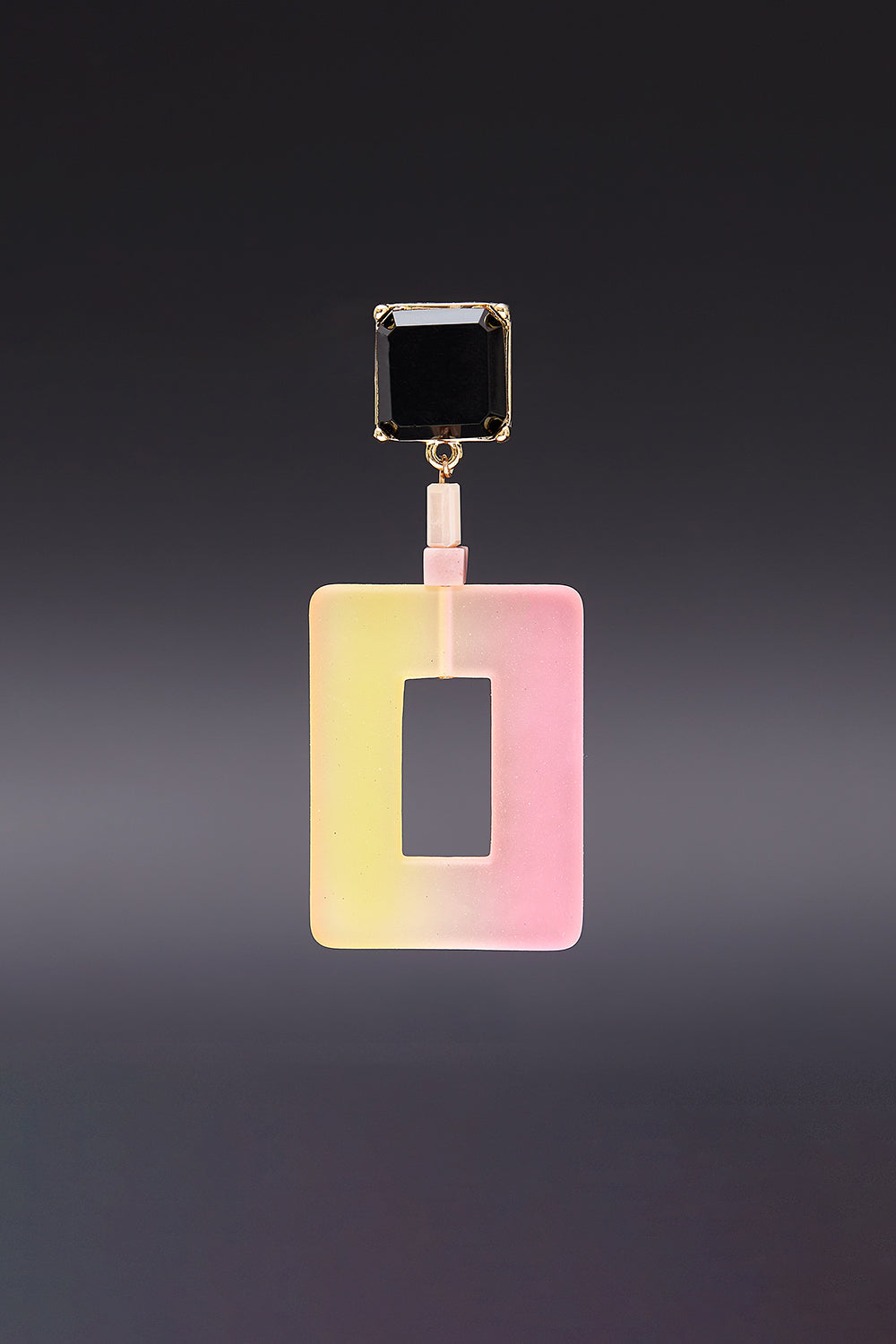 Square funky dramatique earrings(clip-on earrings) - fasfas