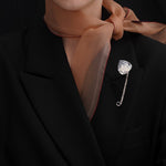 Arctic jasper safety pin brooch - fasfas