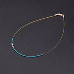 Invisible 2mm apatite necklace - fasfas
