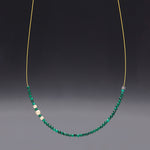 Invisible 2mm malachite necklace - fasfas
