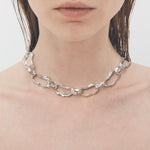 Silver de chain necklace - fasfas
