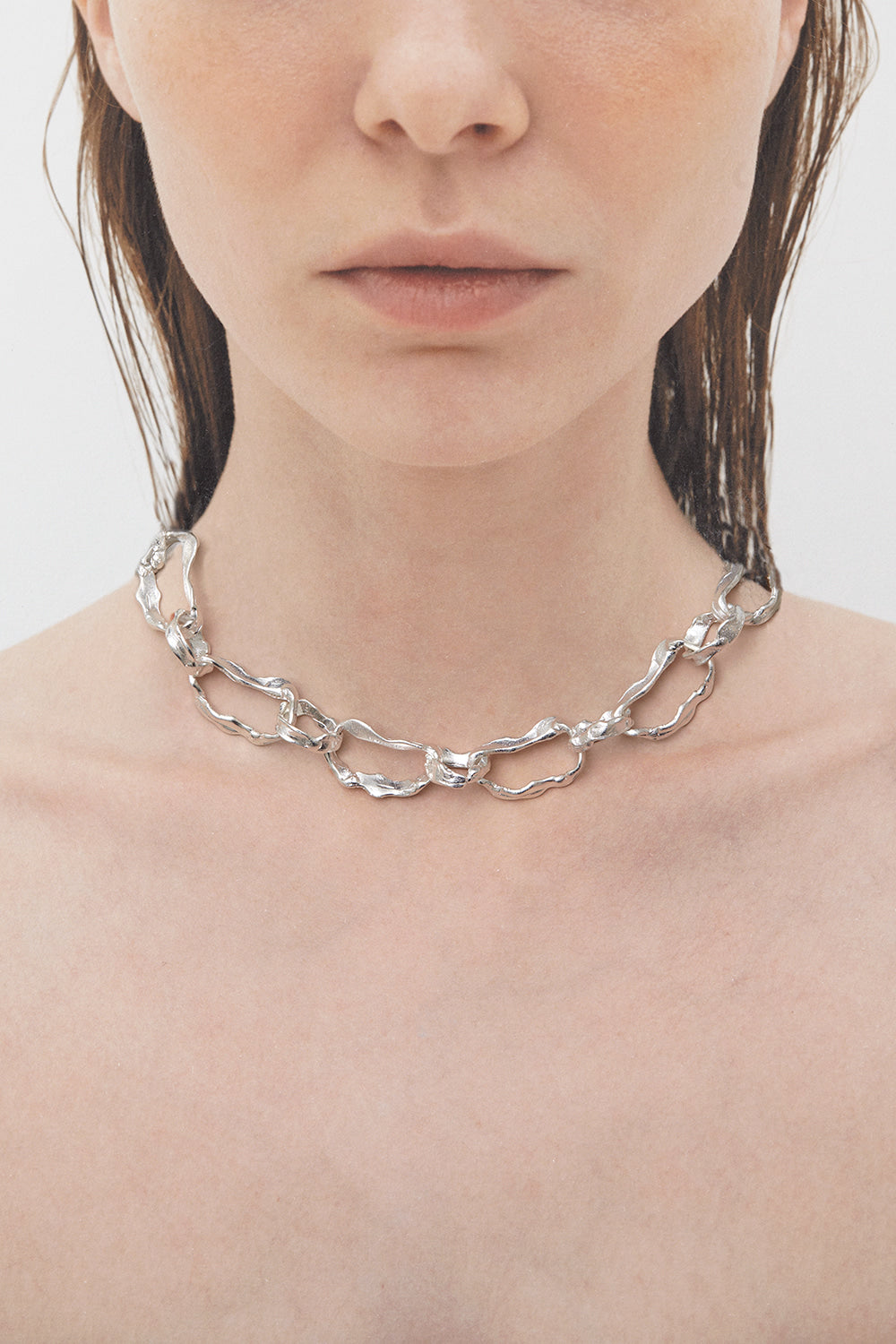 Silver de chain necklace - fasfas