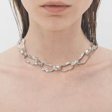 Silver de chain necklace - fasfas