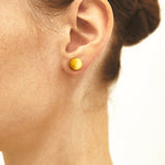 8mm mookaite earrings(clip-on-option) - fasfas
