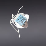 Dancing objet No.19 duo petit brooch silver - fasfas