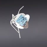Dancing objet No.19 duo petit brooch silver - fasfas