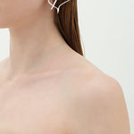 Dancing objet No.7 earrings - silver(clip-on earrings) - fasfas