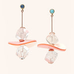 Pink funky you earrings - fasfas