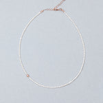Petit freshwater pearl necklace (2.5mm oneedgy) - fasfas