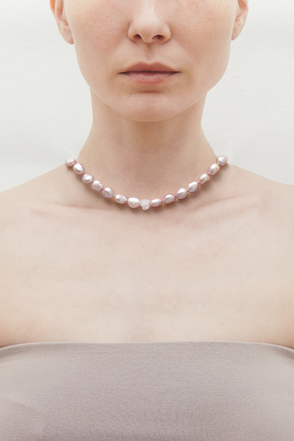 9mm pink freshwater pearl necklace - fasfas