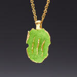 Rhizome mini pendant necklace green - fasfas