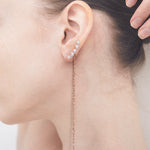 Etoile mismatched dramatic earrings rosegold - fasfas