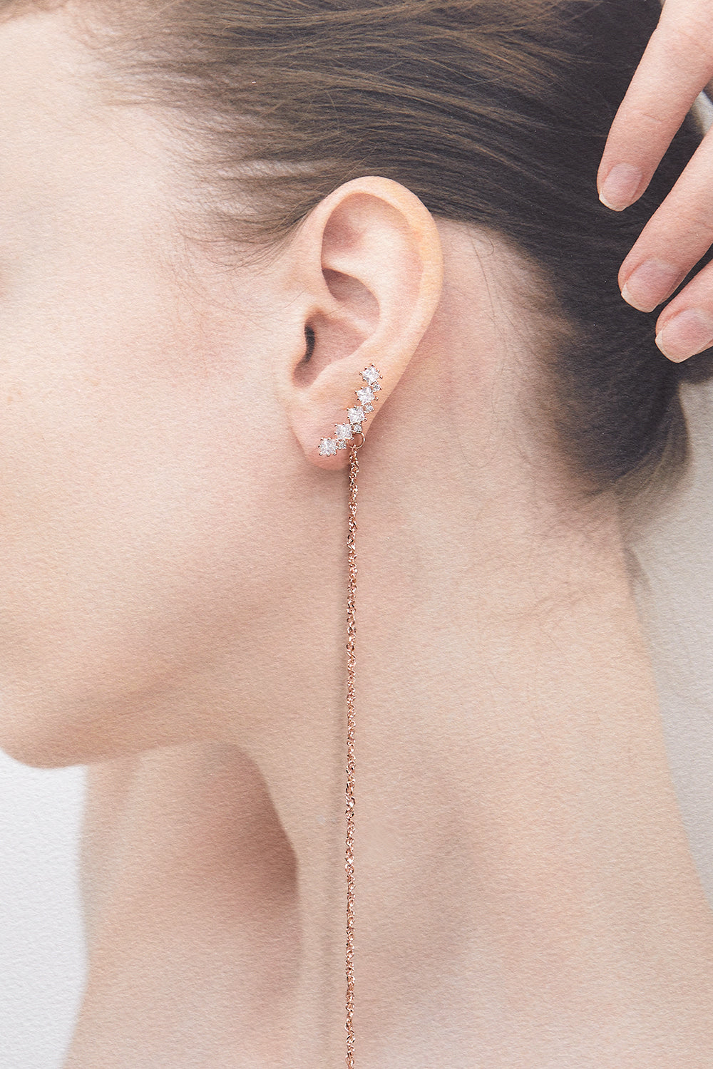Etoile mismatched dramatic earrings rosegold - fasfas