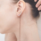 Etoile mismatched dramatic earrings rosegold - fasfas
