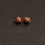 8mm sandstone earrings(clip-on-option) - fasfas