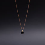 6mm cube onyx necklace - fasfas