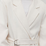 D-ring belted jacket Ivory - fasfas