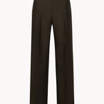 Vanessa straight pants dark brown - fasfas