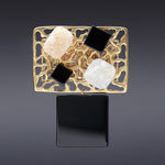 Druzy agate modernity brooch beige - fasfas