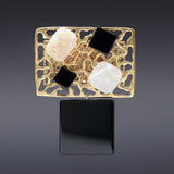 Druzy agate modernity brooch beige - fasfas