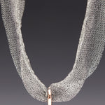 Mookaite grey mesh choker necklace - fasfas