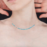 Invisible 2mm apatite necklace - fasfas
